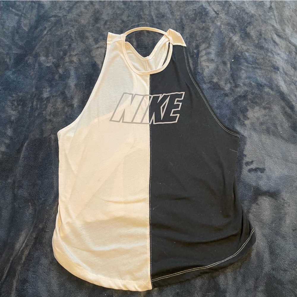 Nike Two-Tone Black and Cream Tank